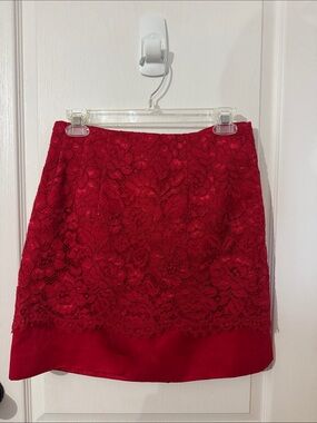 Red Lace Skirt